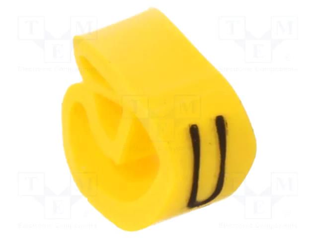 Markers; Marking: U; 4÷10mm; PVC; yellow; -30÷80°C; leaded; CLI C WEIDMÜLLER WM-0251311679