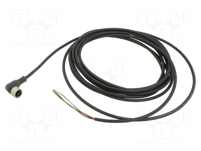 Cable: for sensors/automation; UNF 1/2-20; PIN: 3; angled; 5m; plug TELEMECANIQUE SENSORS XZCP1965L5