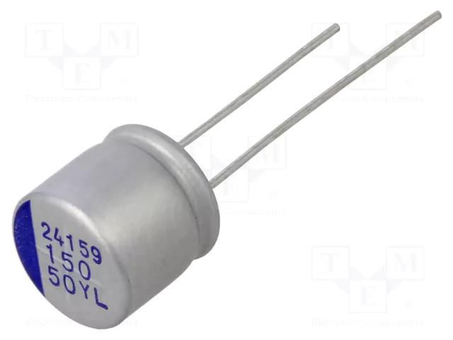 Capacitor: hybrid; THT; -55÷125°C; Body dim: Ø10x9.5mm; 150uF; ±20% SAMWHA YL1H157M1009MBB