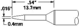 TIP, CONICAL, SHARP, 0.4MM STTC-006