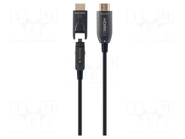 Cable; HDMI plug,micro HDMI plug,both sides; HDCP 2.2,HDMI 2.0 GEMBIRD CCBP-HDMID-AOC-50M