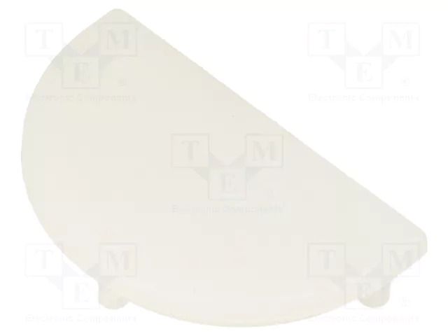 Cap for LED profiles; milky; 20pcs; plexiglass PMMA; rounded TOPMET TOP.V4980038