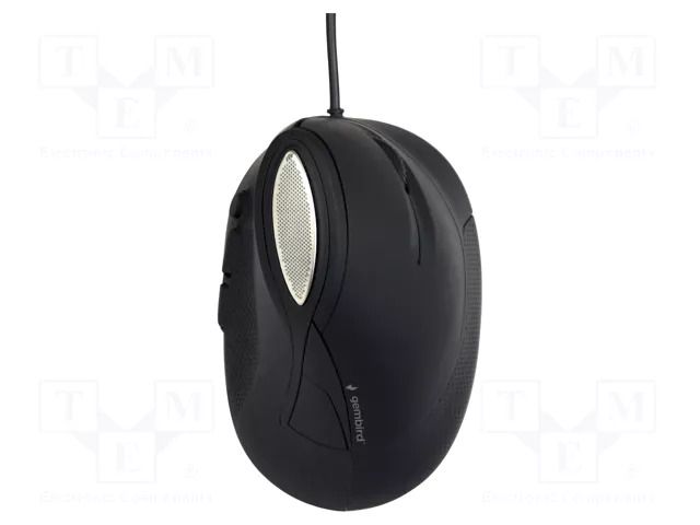 Mouse; black; USB A; optical,wired; 1.35m; No.of butt: 6 GEMBIRD MUS-ERGO-03