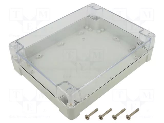 Enclosure: multipurpose; X: 190mm; Y: 240mm; Z: 60mm; ZP; light grey KRADEX ZP24019060SJP-PC