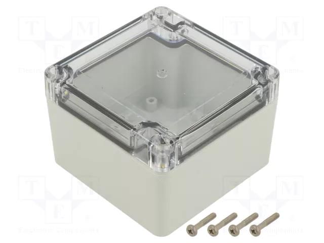 Enclosure: multipurpose; X: 90mm; Y: 90mm; Z: 60mm; ZP; polycarbonate KRADEX ZP909060SJP-PC