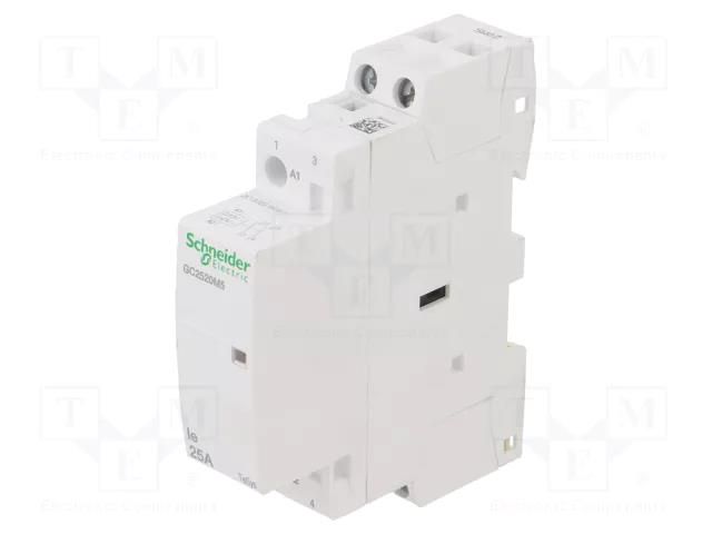 Contactor: 2-pole installation; 24A; 220VAC; NO x2 SCHNEIDER ELECTRIC GC2520M5