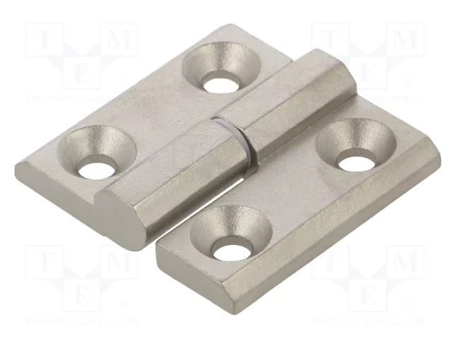 Hinge; Width: 50mm; stainless steel; H: 50mm; Holes no: 4 ELESA+GANTER GN337NI50-50A-2-GS