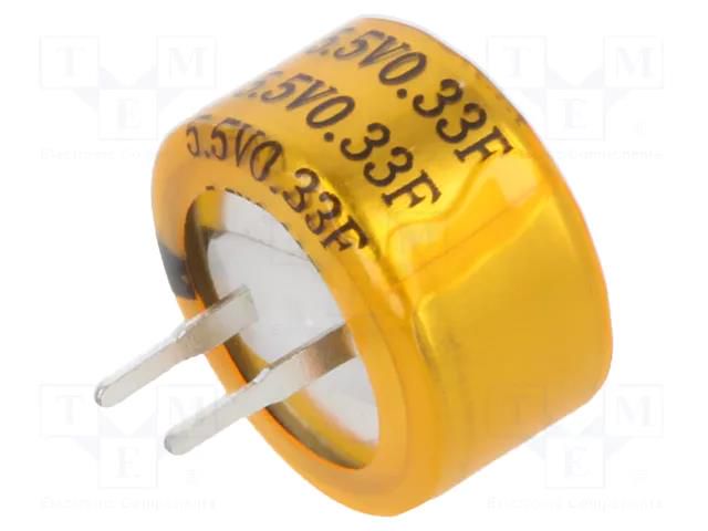 Supercapacitor; THT; 330mF; 5.5VDC; Ø13.2x7mm Viking SC5V5C334Z