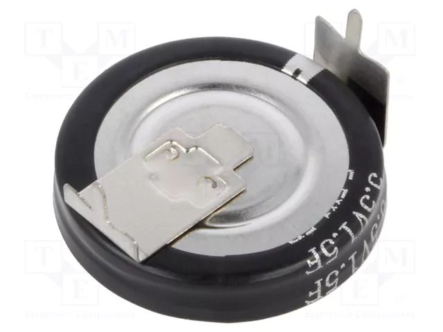 Supercapacitor; THT; 1.5F; 5.5VDC; Ø19.2x4.8mm; Leads: H type Viking SC5V5H155Z