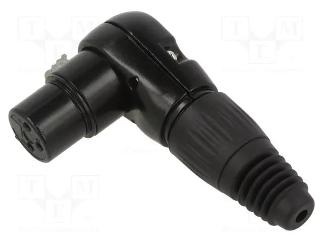 Connector: XLR; plug; female; RAMP; PIN: 3; angled 90°; for cable CLIFF FC619313