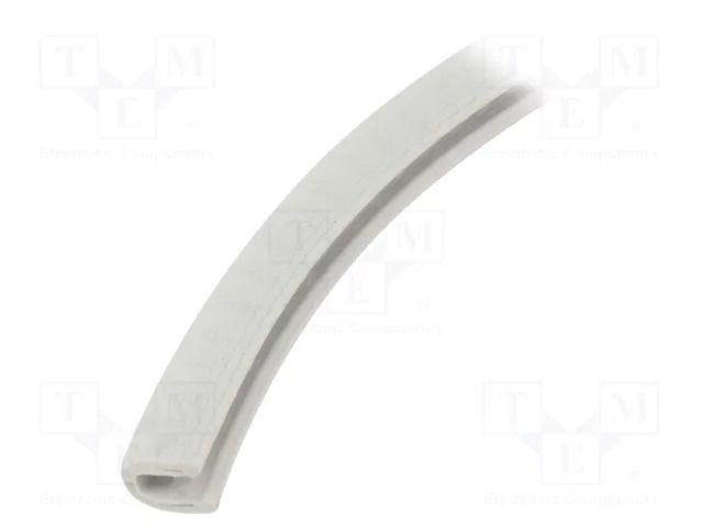 Hole and edge shield; PVC; grey; H: 10mm; W: 6mm; Panel thick: 1÷2mm MOREK MCA003AG12