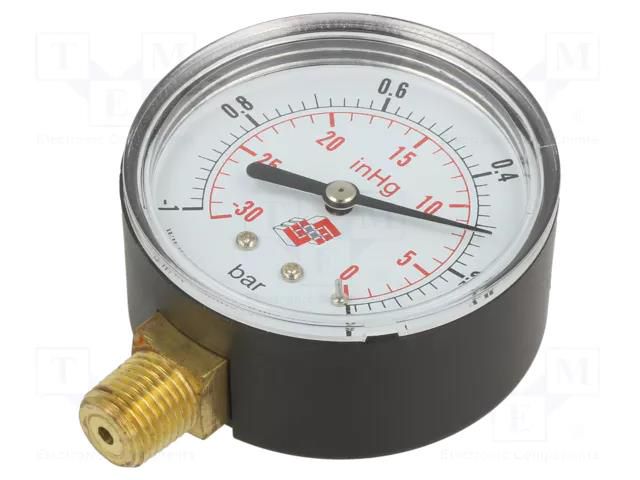 Vacuum gauge; -1÷0bar; non-aggressive liquids,inert gases; 63mm PNEUMAT W63R.PL000G14