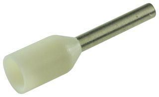 FERRULE, 22AWG, 14MM, NYLON, WHITE,PK100 E0508-WHITE