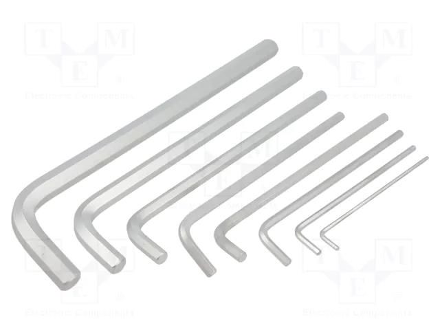 Wrench-set; hex key; long; 8pcs. KING TONY KT-20208MR01