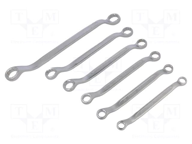 Wrench-set; bent,combination spanner; 6pcs. KING TONY KT-9-1606MR