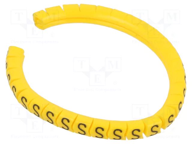 Markers; Marking: S; 1.3÷3mm; PVC; yellow; -30÷60°C; leaded; PA-02 PARTEX PA-02003PV40.S