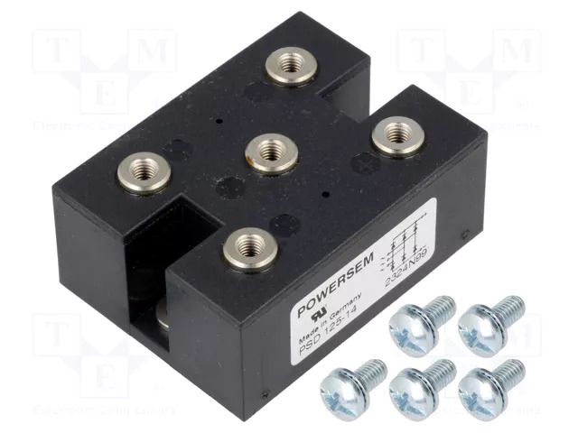 Bridge rectifier: three-phase; Urmax: 1.4kV; If: 166A; Ifsm: 1.6kA POWERSEM PSD125/14