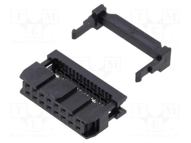 Connector: IDC; plug; female; PIN: 16; straight; IDC; 2.54mm; 2x8 AMPHENOL COMMUNICATIONS SOLUTIONS T812-1-16-TRAY