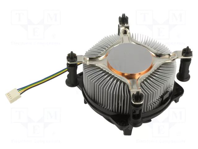 Heatsink: extruded; 12VDC; aluminium,copper; 69.5m3/h; H: 63.2mm Akasa AK-CC6606BP01