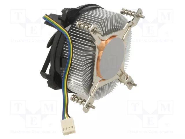 Heatsink: extruded; 12VDC; aluminium,copper; 69.5m3/h; H: 63.2mm Akasa AK-CC6608BP01