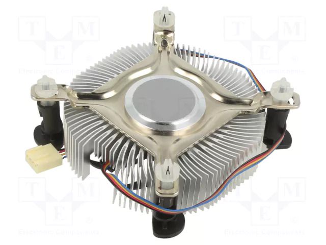 Heatsink: extruded; 12VDC; aluminium; 45.1m3/h; H: 26mm; W: 85.2mm Akasa AK-CC7122BP01