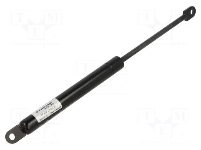 Gas spring; mounting holes; L: 265mm; Øout: 15mm; Piston diam: 6mm PNEUMAT ST-100-400N-D6