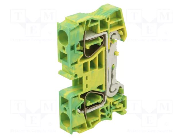 Splice terminal: rail; ST; spring clamp; yellow-green; polyamide PHOENIX CONTACT ST16-PE