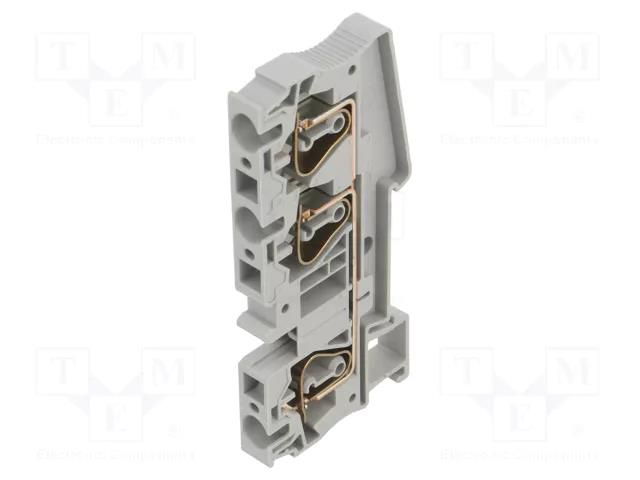 Splice terminal: rail; ST; spring clamp; grey; 52A; polyamide; TS35 PHOENIX CONTACT ST6-TWIN