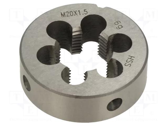 Threading die; high speed steel; M20; 1.5; Ø: 45mm; Thk: 14mm; 6g VÖLKEL VOLKEL-26484