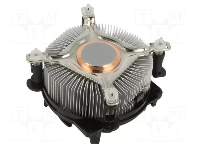 Heatsink: extruded; 12VDC; aluminium,copper; 69.5m3/h; H: 62.4mm Akasa AK-955A-BV2
