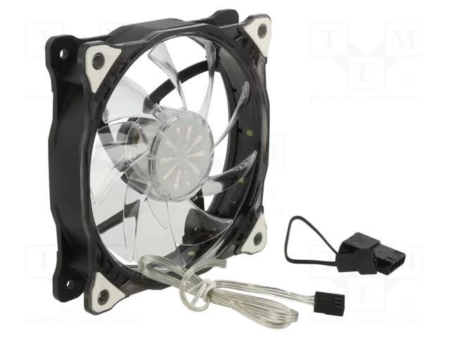 Fan: DC; axial; 12VDC; 120x120x25mm; 23.2dBA; slide; 1200rpm; white Akasa AK-FN091-WH