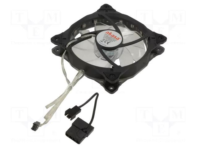Fan: DC; axial; 12VDC; 120x120x25mm; 23.2dBA; slide; 1200rpm; 1pcs. Akasa AK-FN092