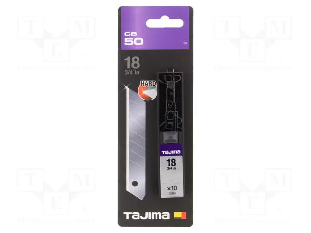 Blade; 18mm; 10pcs. TAJIMA TJ-CB50C/K1