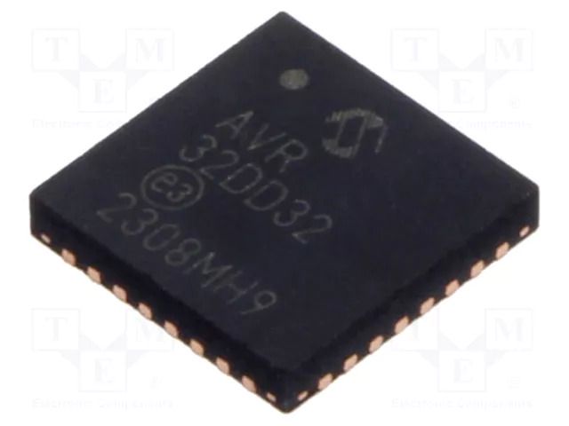 IC: AVR microcontroller; VQFN32; Ext.inter: 27; Cmp: 1; AVR32 MICROCHIP TECHNOLOGY AVR32DD32-I/RXB