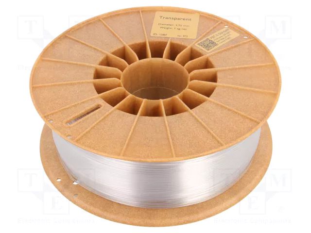 Filament: PET-G; 1.75mm; transparent; 220÷250°C; 1kg ROSA 3D ROSA-4020