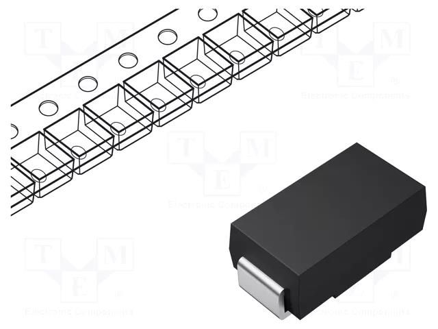 Diode: Schottky rectifying; SMB; SMD; 100V; 1A; reel,tape SMC DIODE SOLUTIONS 10BQ100TR-SMC