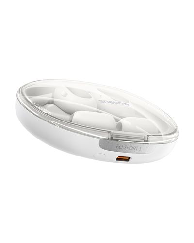 Belaidės Bluetooth 5.3 ausinės Eli Sport 1 su įkrovimo dėklu, baltos A00064400221-00 6932172648268