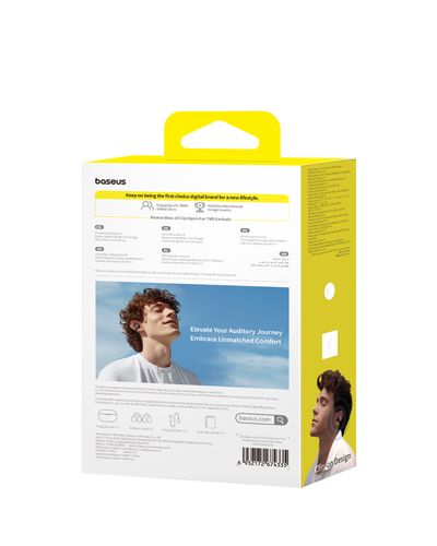 Открытые беспроводные наушники True Wireless Bluetooth 5.4 Earphones Bass 15 Clip с зарядным кейсом, черный A00079500113-00 6932172674335
