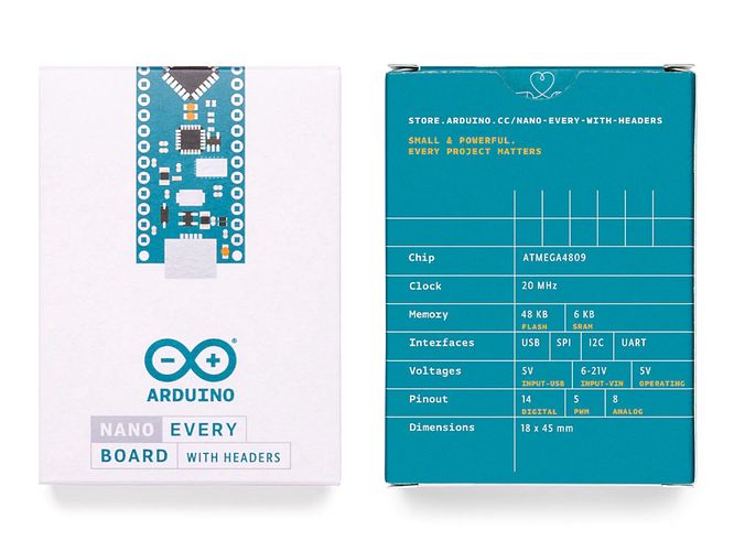 Arduino Nano Every с разъемами ABX00033 7630049201552