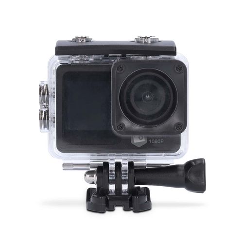 Action Cam | Dual Screen | 1080p@30fps | 12 MPixel | Waterproof up to: 30.0 m | 70 min | Wi-Fi | App available for: Android™ / IOS | Mounts included | Black ACAM31BK 5412810448715