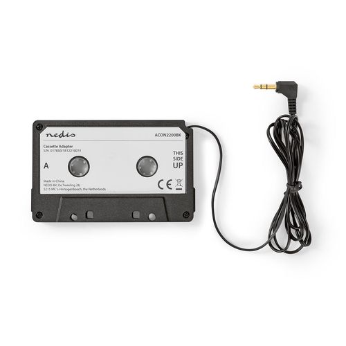 Car Radio Cassette Adapter | 3.5 mm | Cable length: 1.00 m | Black ACON2200BK
