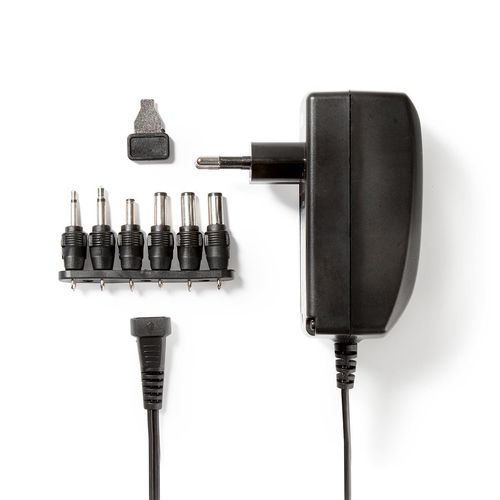 Universal AC Power Adapter | 27 W | 3 - 12 V DC | 1.80 m | 2.25 A | 6 plug(s) | Black ACPA007 5412810267170