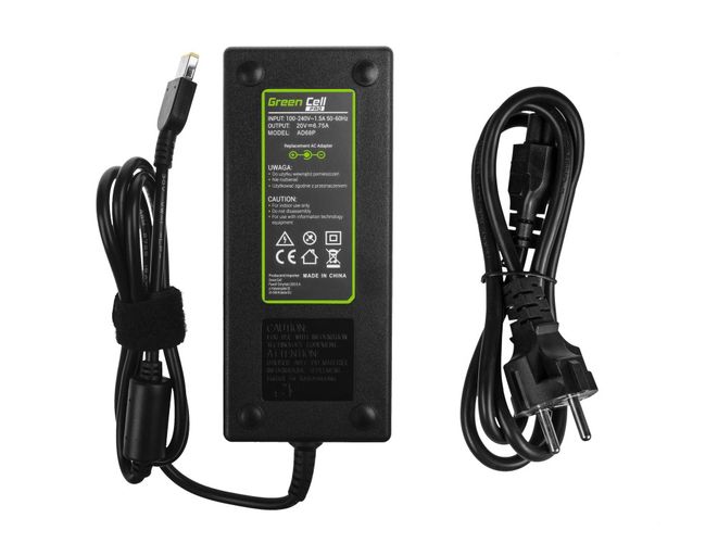 Power supply 135W 20V 6.75A, square (Lenovo Slim Tip), LENOVO, Green Cell PRO AD68P 5903317226697