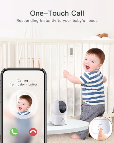 Baby Monitor Camera 2MP, with 5 Inch sceen WiFi PTZ 355° IR Night Vision, Night Light, Lullabies, Temperature Display AINANNY-B2 6974935721603