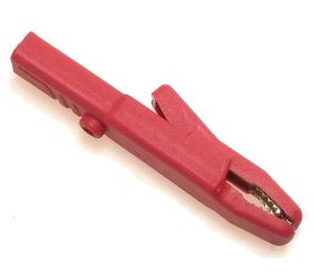 Crocodile clip 34A, for AK2SRT 4mm connection, red AK2SRT