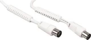 100HZ COAX M-M LEAD 1.5M WHITE JR9009/1.5M WH WFILTER-ROHS