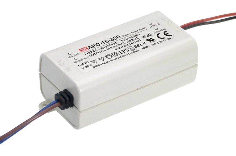 Impulsinis srovės šaltinis LED 350mA 12-48V MEAN WELL APC-16-350