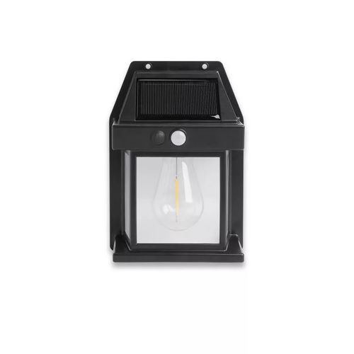 LED Solar Wall Light IP44 3W 3000K (100 lumen) Black + PIR Sensor ASALITE ASAL0282 5999565666248