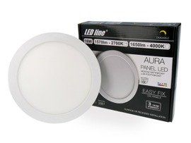 Светодиодная панель  панель, круглая ,18W, 1650lm, 4000K дневной белый, LED line® Easy Fix AURA DIM 470058 5907777470058