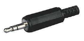 Plug 3.5mm stereo cable mount plastic AU/CX-3.5S-M-PL 4040849110160; 4051366110168